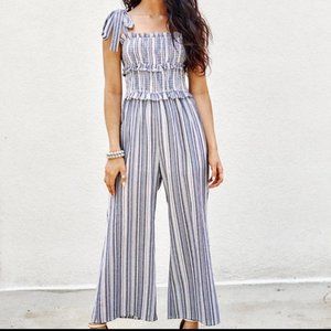 FABRIK NAVY BLUE AND WHITE ROMPER SIZE S